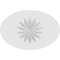 Ekena Millwork Standard Dalton Flower Rosette With Square Edge, 8"W x 5 1/4"H x 1"P ROSP080X053X100DAL09 - alternate 3